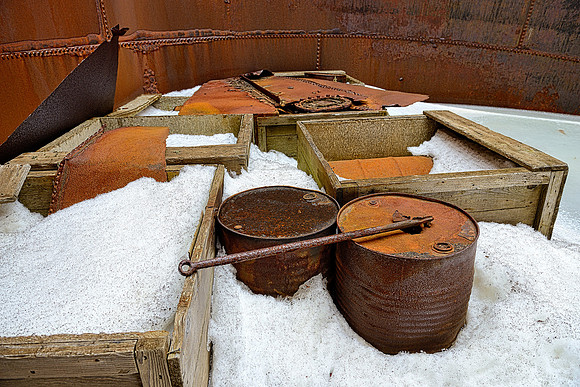 Interiour of Whale oil storage tanks.