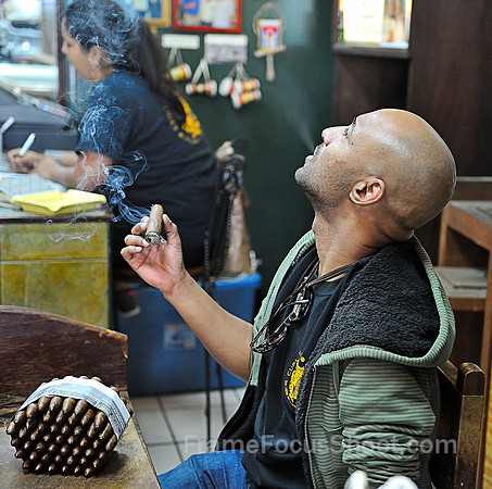 Cigar roller taking a break.