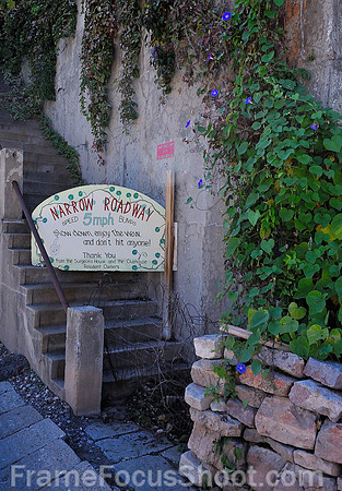 Narrow roadway.