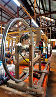 Spinning silk.