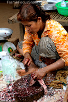 Cambodian fish vender.