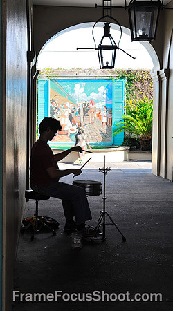 New Orleans street drummer.