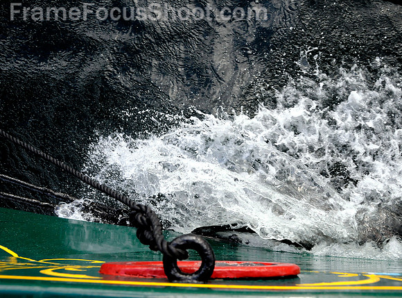 From the bow