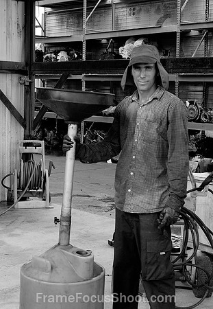 Junk yard man .