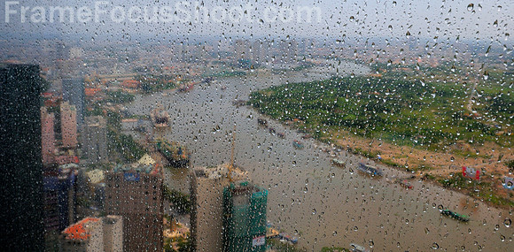 Rainy day in Ho Chi Minh city - Vietnam