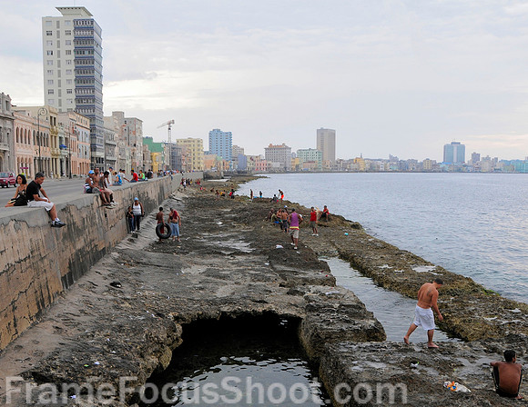 Along the  " Malecon "  Havana Cuba