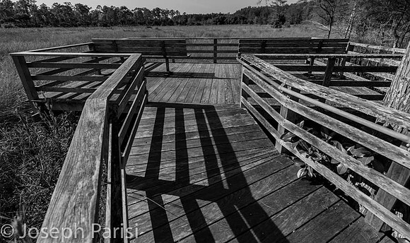 End of the boardwalk at Corkscrew.