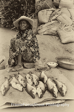 Cambodian Fish vender.