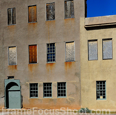 Windows with sky.