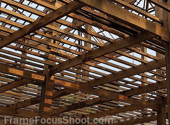Wood framing.